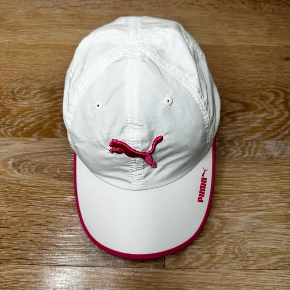 Puma White Pink Performance Athletic Lightweight Women's Cap, OS